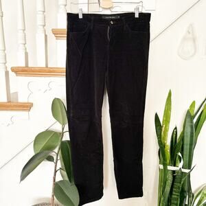 Calvin Klein Jeans Black Corduroy Straight Leg Pants Cotton Stretch Size 10x32